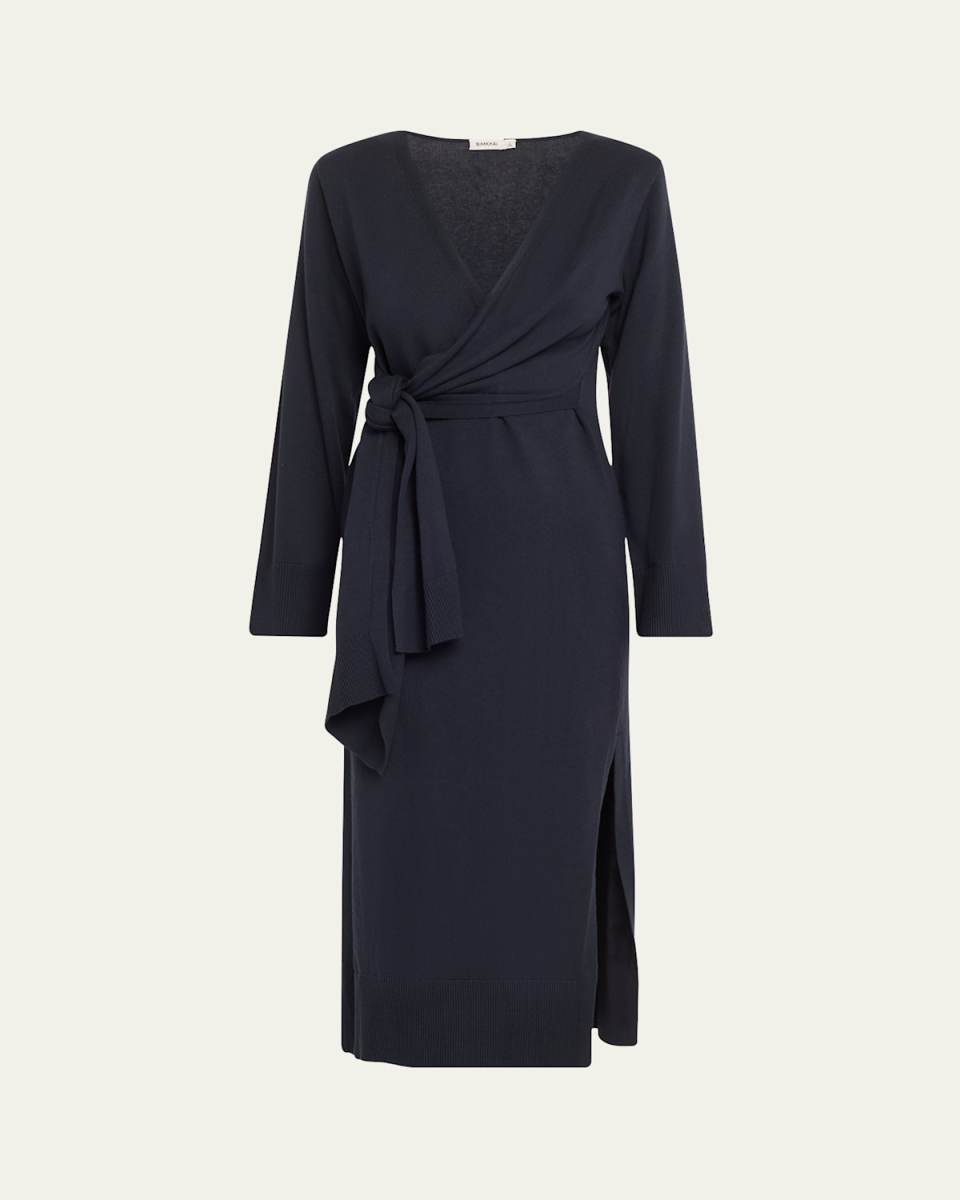 Skyla Cashmere-Blend Wrap Dress